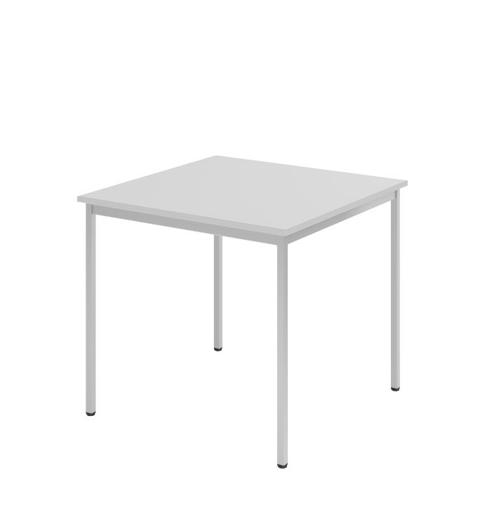 Tisch V-Serie, Fuß eckig, 80 x 80 cm, Grau/Grau